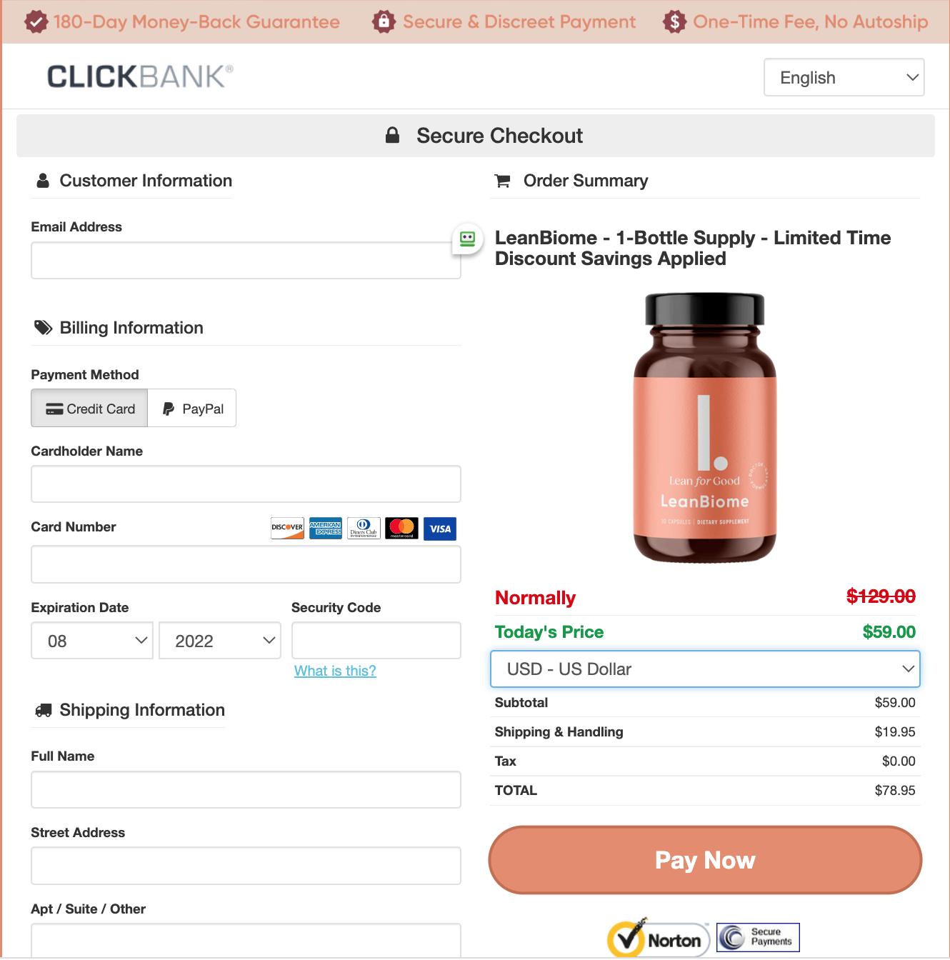 LeanBiome Order Page